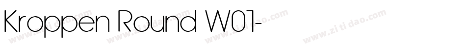 Kroppen Round W01字体转换